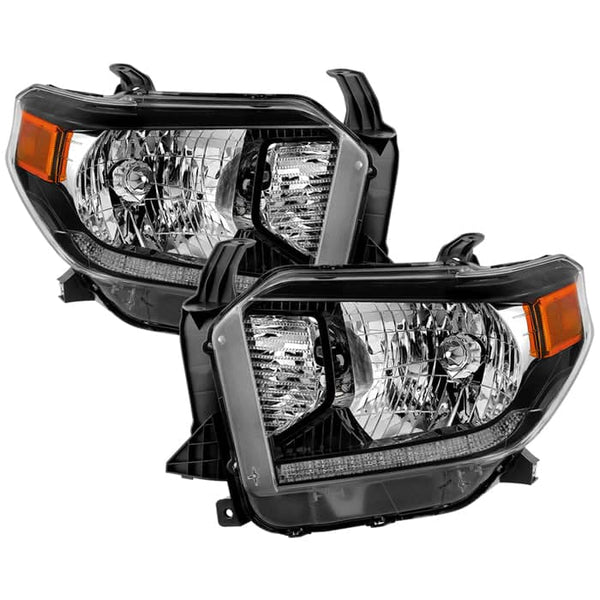 Spyder Xtune OE LED Halogen Black Headlights | 2014-2017 Toyota Tundra