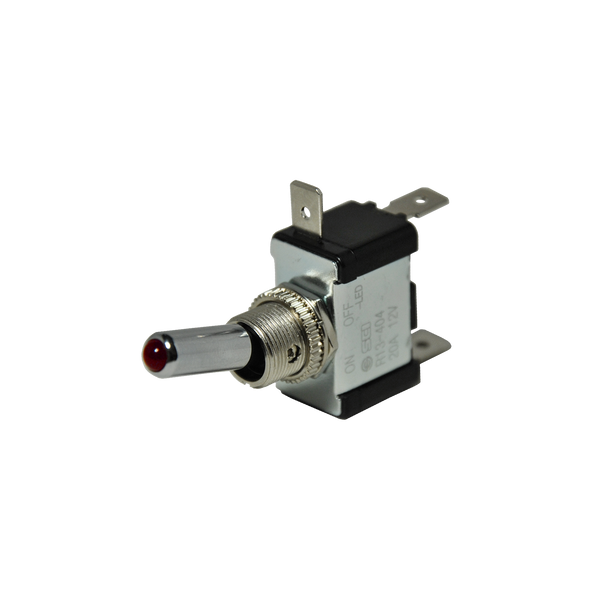Uni-Bond Lighting Onoff Chrome Toggle Switch With Red Light 12V 3 Blades