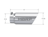 MBRP Inc. 5 O.d. Dual Wall Angled 12 Length 4 Inlet Cla