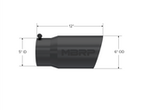 MBRP Inc. Universal Tip 6In O.d. Dual Wall Angled 5In Inlet 12In Length Black