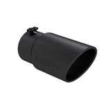 MBRP Inc. Tip 6In O.d. Angled Rolled End 5In Inlet 12In Length Black Coated