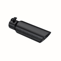 MBRP Tip. 3in. O.D. Dual Wall Angled 2in. inlet 12in. Length. BLK
