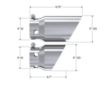MBRP Inc. 2008-2017 F250/F350/F450 4In Inlet 5In Tip Cover Set3.75In And 9.75In Lengtht304