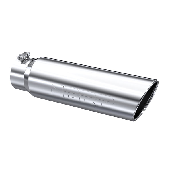 MBRP Tip. 5in. O.D.. Angled Rolled End. T304 Stainless Steel.