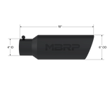 MBRP Inc. Universal Tip 6 O.d. Rolled End 4 Inlet 18 In Length Black Finish