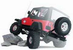 Warn Rock Crawler Rear Bumper for 1976-1983 Jeep CJ5 / 1976-1986 Jeep CJ7 - Tire Carrier Compatible