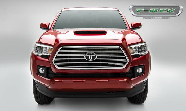T-Rex Billet Grille Insert - 16-23 Tacoma - with Logo Recess - Polished Laser Billet Series