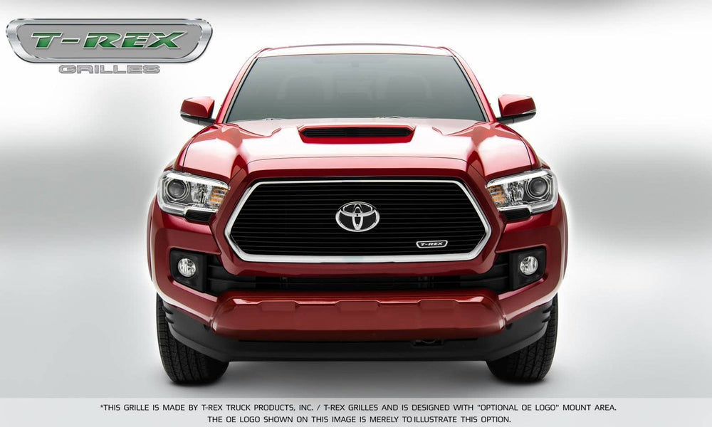 T-Rex Black Billet Grille Insert with Logo Recess - 16-23 Tacoma - Laser Billet Series