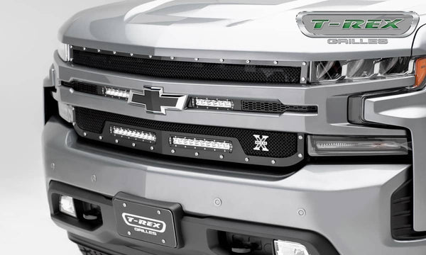 T-Rex Torch Black Mesh Lighted LED Grille - 19-22 Silverado 1500 - Includes Harness
