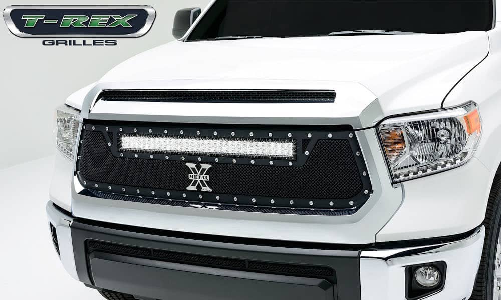 T-Rex Torch Black Mesh Lighted LED Grille - 14-16 Tundra - Does Not Fit 1794 Edition - Includes Harness