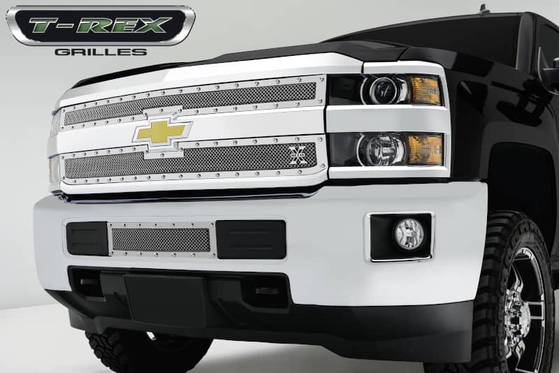 T-Rex X-Metal Stainless Mesh Bumper Insert - Silverado HD 15-19