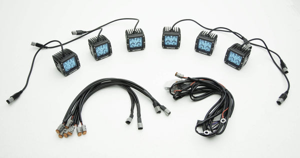 T-Rex Front Bumper LED Fog Kit 17-20 F150 Raptor W/6 3IN LED Pod Lights & Wire Harness