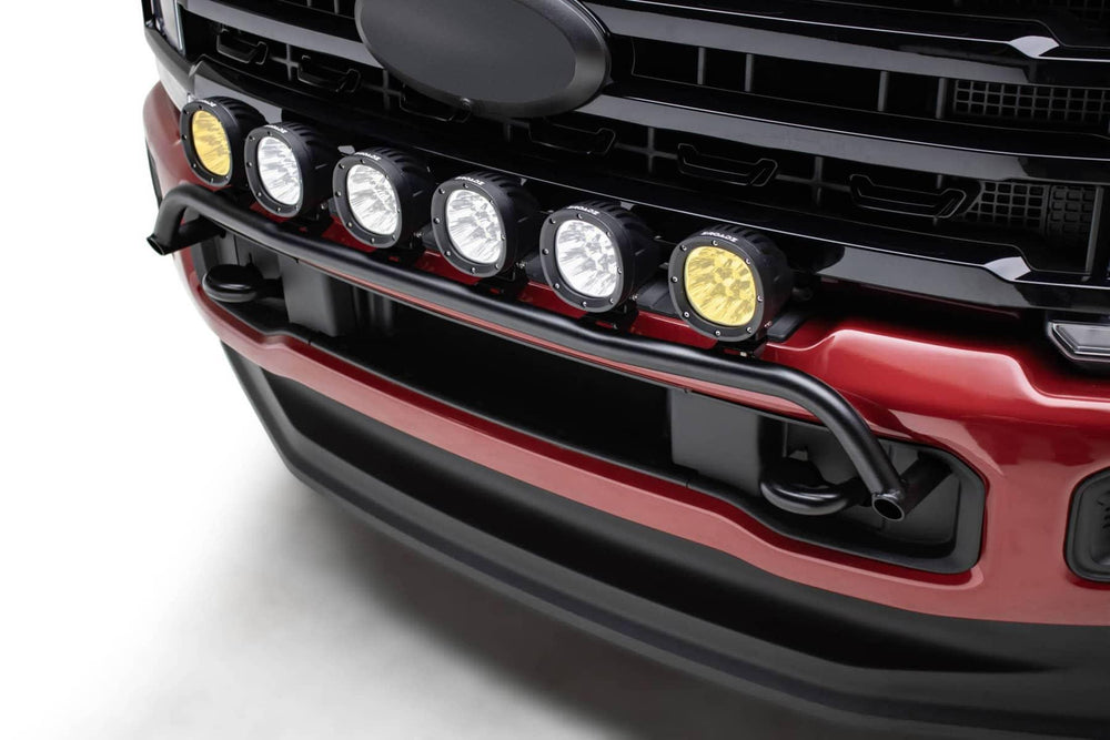 T-Rex Zroadz Front Bumper LED Pod Kit for Four White 4" LED Pods & Two Amber 4" LED Pods | 23-26 Super Duty