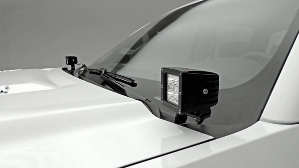 T-Rex Zroadz Hood Hinge LED Kit with Two 3" LED Pods | 20-26 Silverado HD