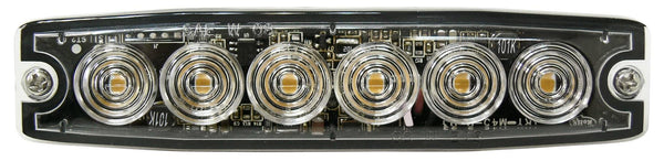 Uni-Bond Lighting 5" Amber LED Warning Light with Clear Lens - Low Profile - Multiple Pattern