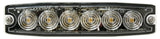 5" AMBER/BLUE LED WARNING LIGHT WITH CLEAR LENS ; LOW PROFILE ; MULTIPLE PATTERN
