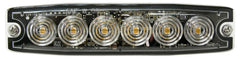 Uni-Bond Lighting 5" Amber/Blue LED Warning Light with Clear Lens - Low Profile - Multiple Pattern