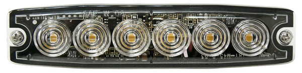 Uni-Bond Lighting 5" Blue LED Warning Light with Clear Lens - Low Profile - Multiple Pattern