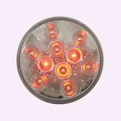 Uni-Bond Lighting LED 4" Round Signal/Park Lamp Clear Lens Red