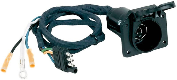 Uni-Bond Lighting 4-FLAT to 7-BLADE Pre-Cabled Adaptor with 25' Wire