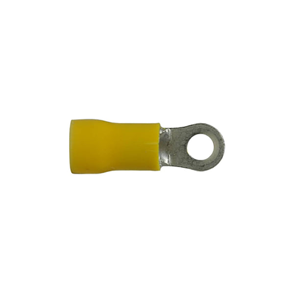 Uni-Bond Lighting Insulated Ring Terminal Yellow Stud 6 12-10 GA Pkg 500