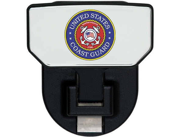 Carr HD Universal Hitch Step - Fits 2 in. Receiver - Black - US Coast Guard - Single