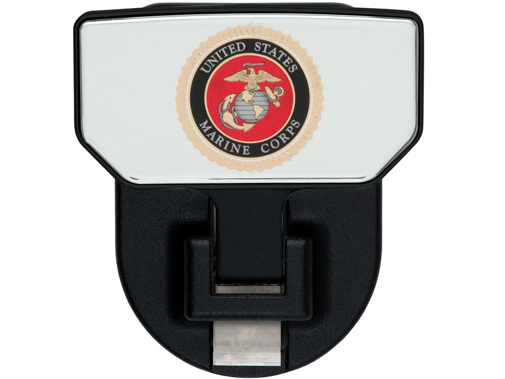 Carr HD Universal Hitch Step - Fits 2 in. Receiver - Black - U.S. Marines - Single