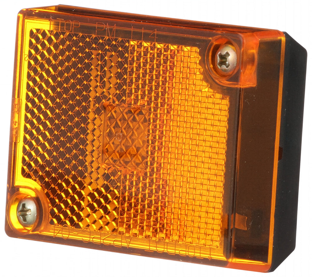 Peterson Manufacturing Sqr Clr Mkr Lit Stud Mt Amb