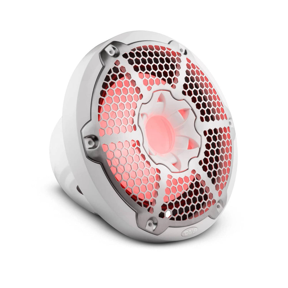 DS18 Nxl 10" White Marine Subwoofer with LED RGB Lights 300 Watts Rms Svc 4 Ohm