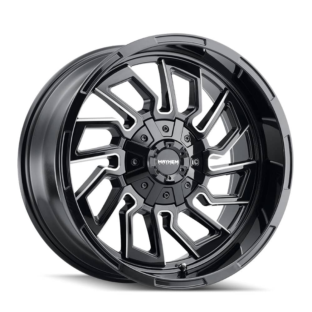 Mayhem 8111 Flywheel Gloss Black W/Milled Spokes 20X9 6-135/139.7 106 Center Bore +18MM