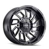 MAYHEM 8111 FLYWHEEL GLOSS BLACK W/MILLED SPOKES 20X9 6-135/139.7 106 CENTER BORE +18MM