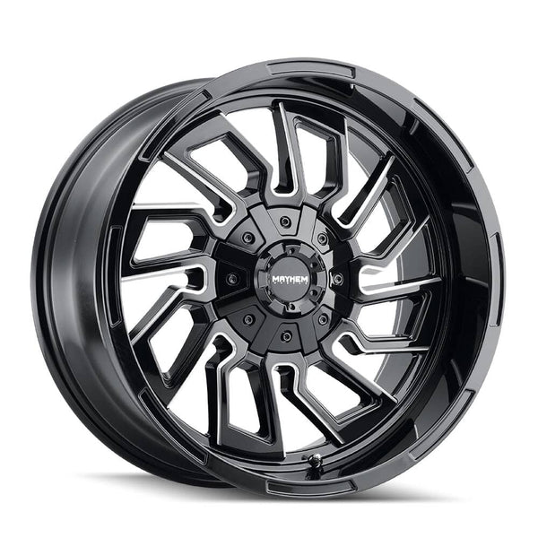 Mayhem 8111 Flywheel Gloss Black W/Milled Spokes 20X9 6-135/139.7 106 Center Bore +18MM
