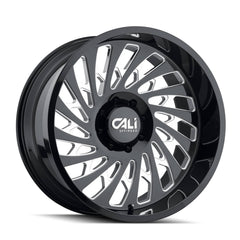 Cali Off-Road 9108 Switchback Gloss Black W/Milled Spokes 20X9 6X135 87.1 Center Bore 0-MM