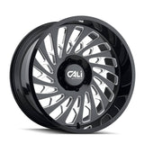 CALI OFF-ROAD 9108 SWITCHBACK GLOSS BLACK WITH MILLED SPOKES 20X9 8-165.1 130.8 CENTER BORE 0-MM