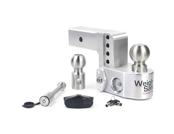 Weigh Safe 4" Drop Hitch, 2.5" Shank (10K/18.5K Gross Tongue Weight Rating) (WS4-2.5-KA)