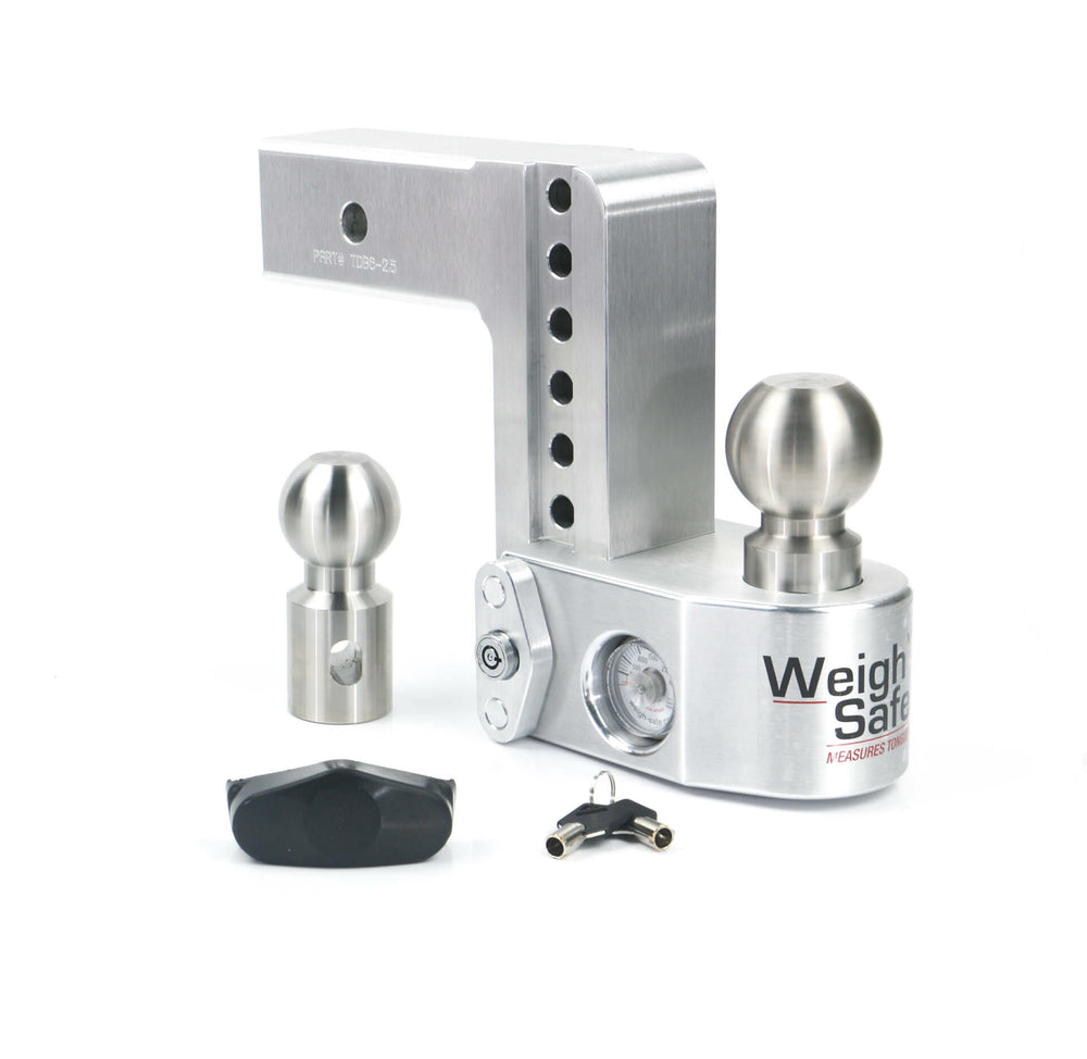 Weigh Safe 6" Drop Hitch, 2.5" Shank (8K/14.5K Gtwr) (WS6-2.5)