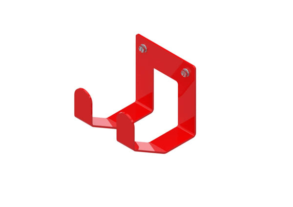 Westcan Van & Service Body Shovel/Rake Holder, 2-Hook, Red