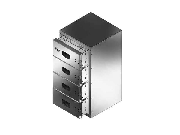 Westcan 4 Drawer Unit 18-1/4"L 18-1/4"D 35-1/2"H