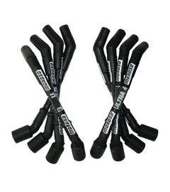 Moroso GM LS Ultra 40 Custom Fit Sleeved Ignition Wire Set 8in 135 Deg Boots - Black