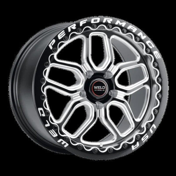Weld Roue Laguna Drag Beadlock 15x10 5x114.3 ET50 BS 7.50 diamètre 78.1 - noir brillant usiné
