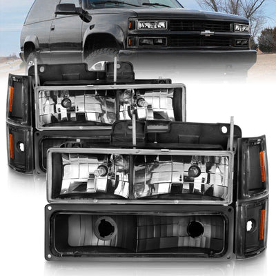ANZO Phares Crystal 88-98 Chevrolet C1500 - noir