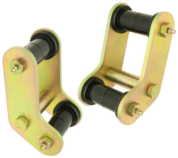 RockJock Jumelles de ressorts à lames Boomerang arrière YJ avec coussinets en uréthane et boulons graissables robustes - paire