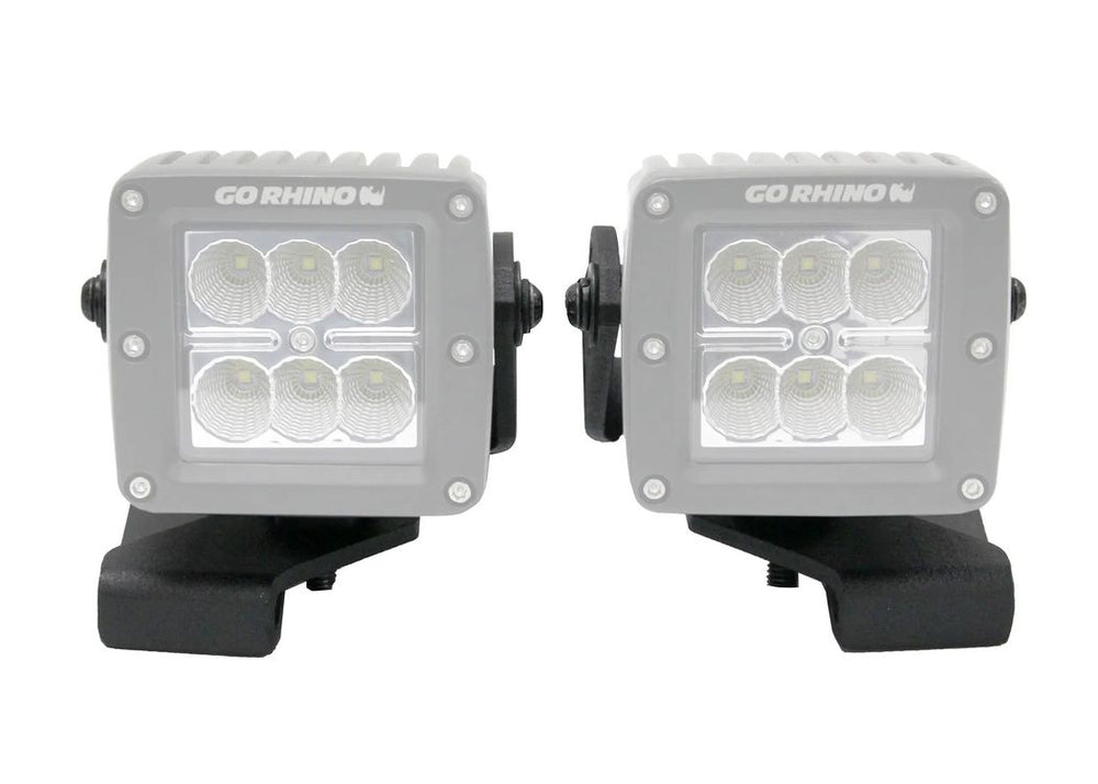 Go Rhino 18C Wrangler JL&JT Gladiator Light Mounts Black Powdercoat Finish (732230T)