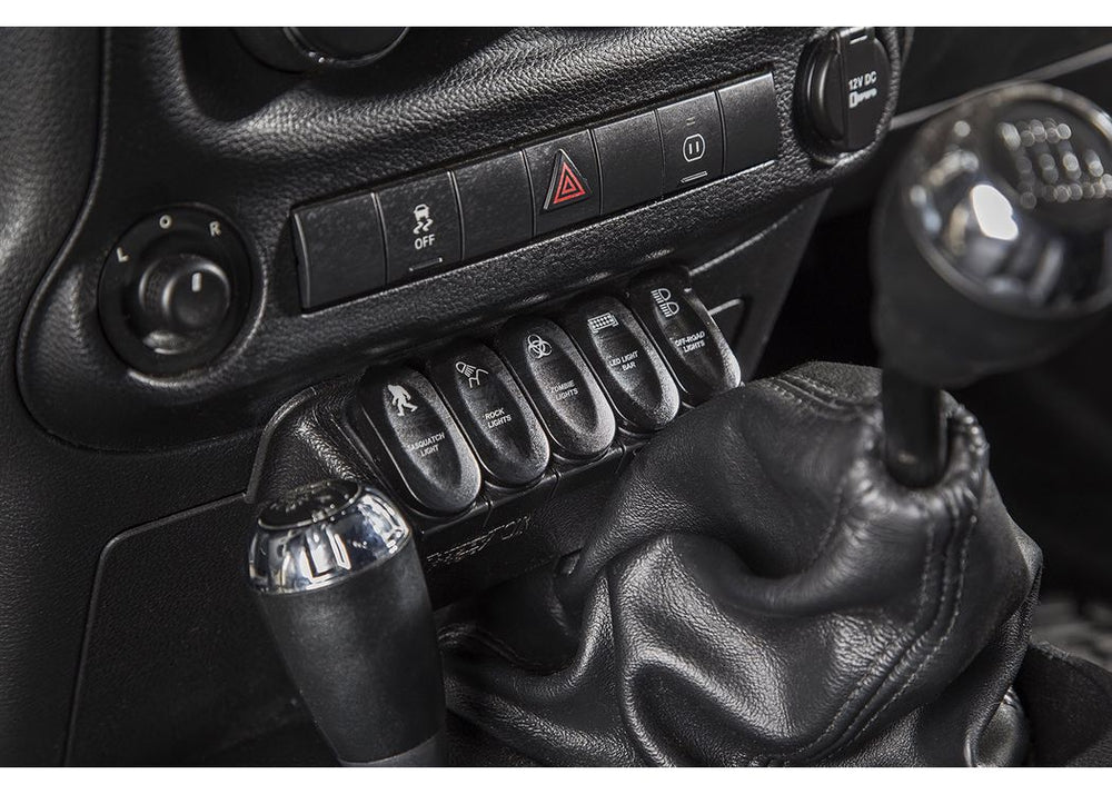 Rugged Ridge Etched Lower 5 Switch Panel Kit 1118 JK