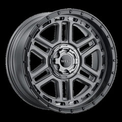 Weld Off-Road Roue Crux 20x10 po / 6x135 BP / ET -18 / alésage 106.1mm - gris métal satiné / noir satiné