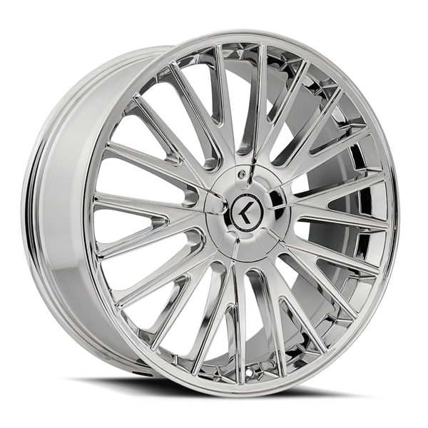 Kraze Roue KR185 Double Down 20x8.5 / 5x108/114.3 / déport 38mm / moyeu 73mm - chromé