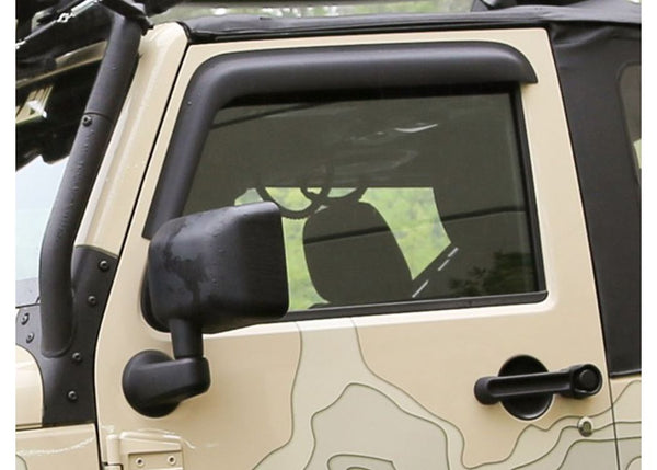 Rugged Ridge Window Visorsmatte Black 0716 JEEP 2DR Wrangler