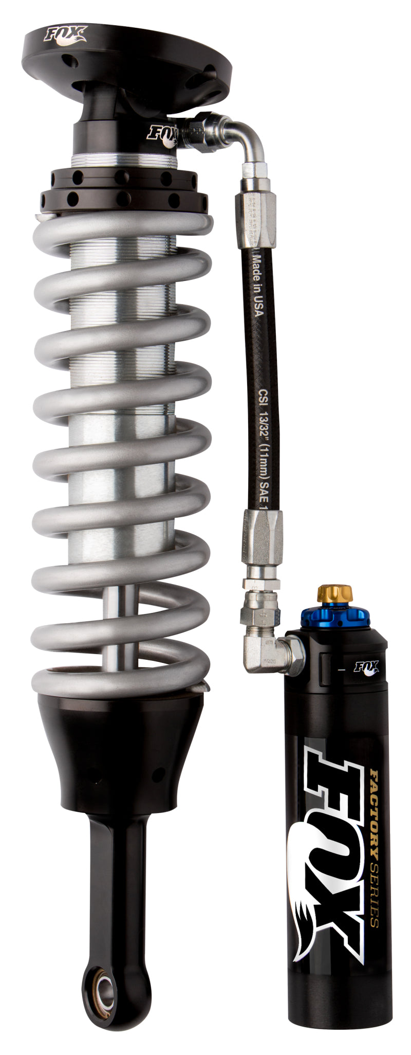 FOX 2.5 Series Remote Reservoir Front Coilover, 4.5 in, Spring Rate 550 — 2005+ Hilux 4WD & 2WD Prerunner (883-06-092)