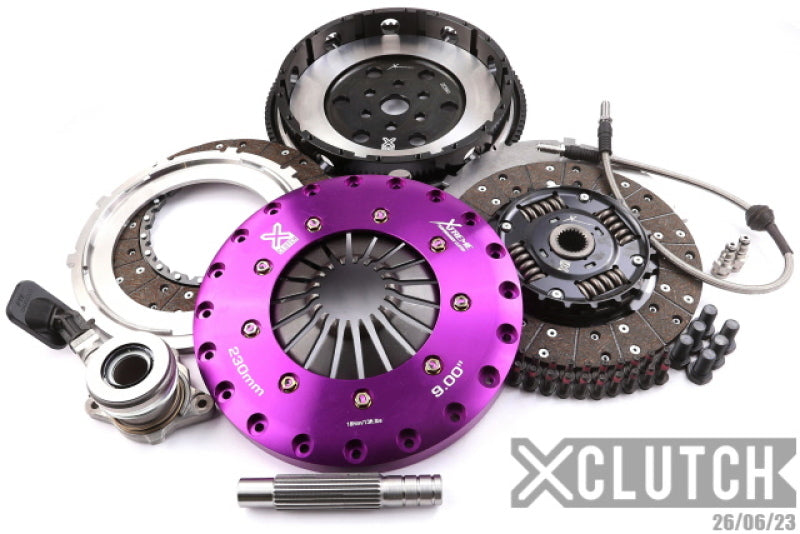 XClutch Ensemble d'embrayage bidisque à ressorts organique 9 po 13-18 Ford Focus ST 2.0L