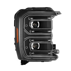 AlphaRex Phares à projecteur DEL LUXX avec éclairage d'activation/clignotant séquentiel/Switchback 23-26 Ford F-250 SD - noir